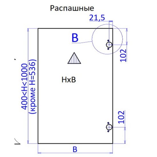 Фасад для шкафа белый глянец 446х716х18 мм