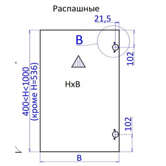 Фасад для шкафа белый глянец 296х716х18 мм