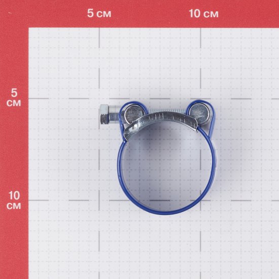 Хомут силовой Hard-Fix 40-43 мм оцинкованная сталь с полимерным покрытием одноболтовый