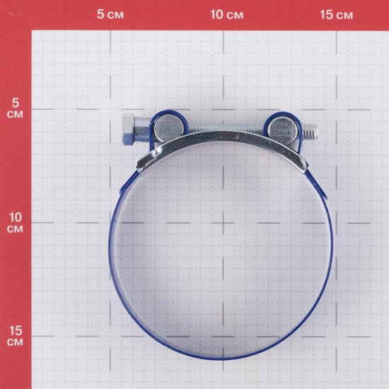 Хомут силовой Hard-Fix 86-91 мм оцинкованная сталь с полимерным покрытием одноболтовый