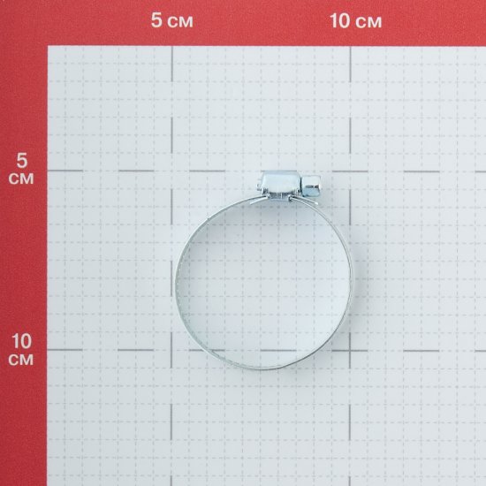 Хомут червячный обжимной 1 7/8 30-45 мм оцинкованная сталь