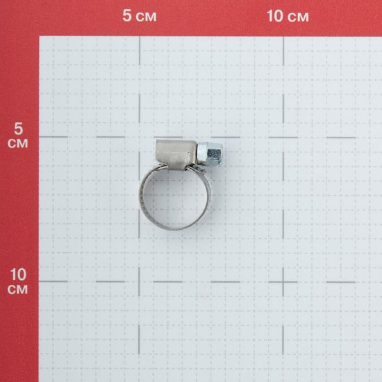 Хомут червячный обжимной 12-22 мм нержавеющая сталь (2 шт.)