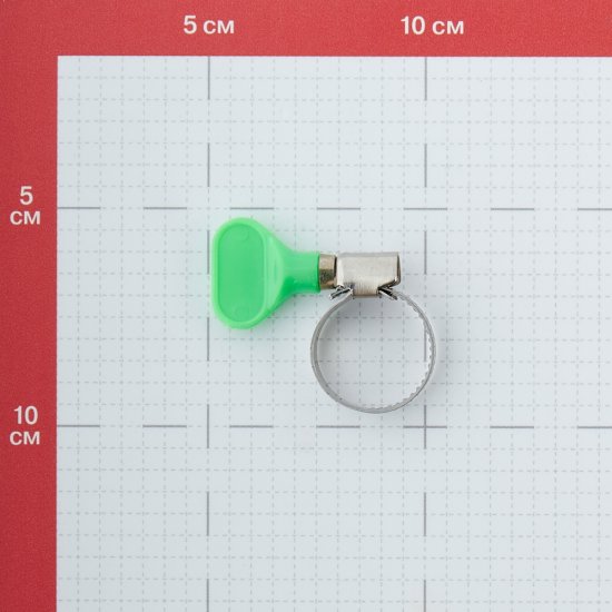 Хомут червячный обжимной 16-25 мм нержавеющая сталь с бабочкой