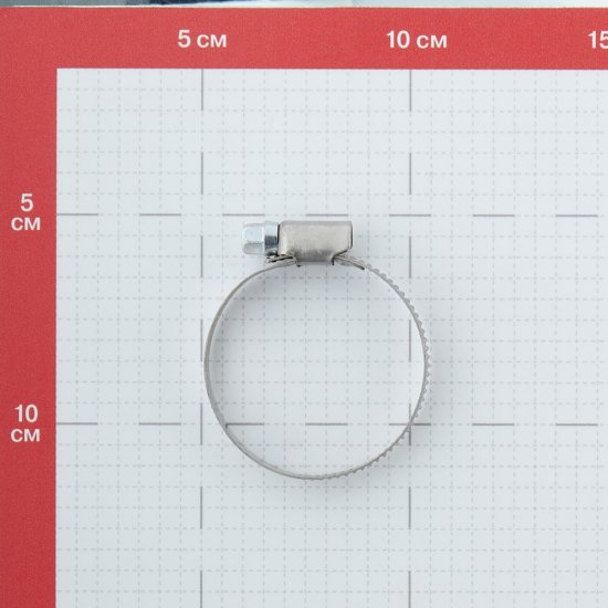 Хомут червячный обжимной 32-50 мм нержавеющая сталь (2 шт.)