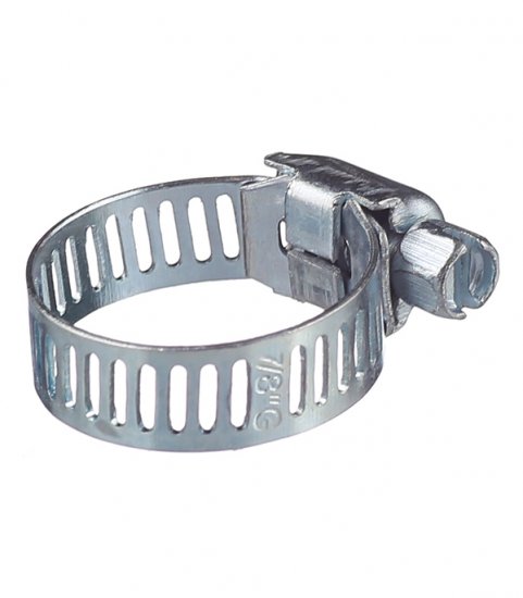Хомут червячный обжимной 7/8 12-22 мм оцинкованная сталь (2 шт.)