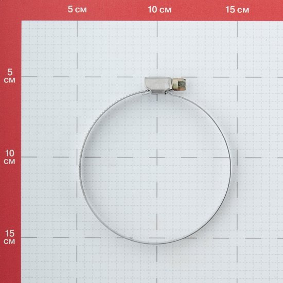 Хомут червячный обжимной 70-90 мм нержавеющая сталь (2 шт.)
