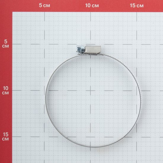Хомут червячный обжимной 80-100 мм нержавеющая сталь (2 шт.)