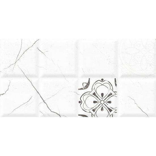 Плитка облицовочная Керамин Альба 7Д белая глянцевая 600х300х8,5 мм (11 шт.=1,98 кв.м)