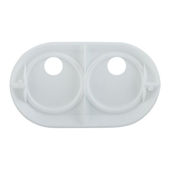 Отражатель декоративный двойной MCH d15 мм с эксцентриковой накладкой белый пластиковый (KB2000-15KIT)