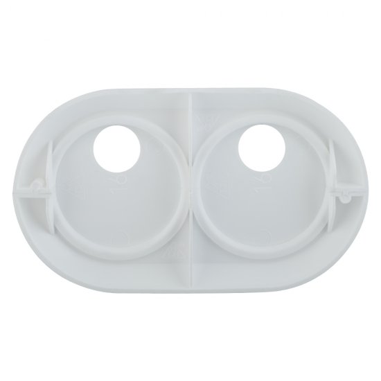 Отражатель декоративный двойной MCH d16 мм с эксцентриковой накладкой белый пластиковый (KB2000-16KIT)