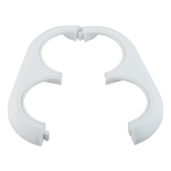 Отражатель декоративный двойной MCH d20 мм с эксцентриковой накладкой белый пластиковый (KB2000-20KIT)