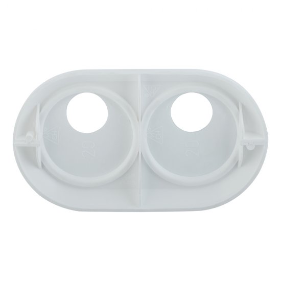 Отражатель декоративный двойной MCH d20 мм с эксцентриковой накладкой белый пластиковый (KB2000-20KIT)