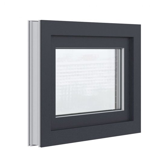 Пластиковое окно VEKA WHS Halo 60 500х700 мм 1 створка откидная фрамуга однокамерное серое