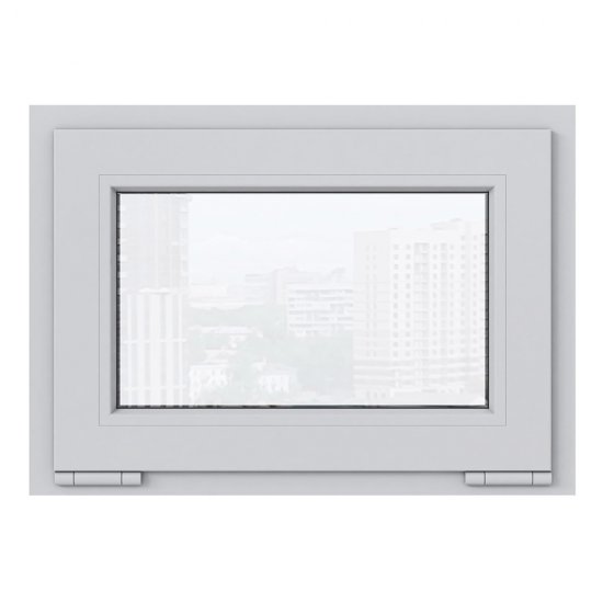 Пластиковое окно VEKA WHS Halo 60 500х700 мм 1 створка откидная фрамуга однокамерное серое