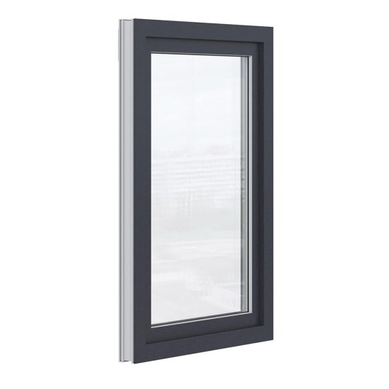 Пластиковое окно VEKA WHS Halo 60 900х600 мм 1 створка правая поворотно-откидная однокамерное серое
