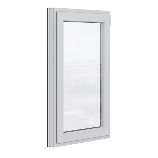 Пластиковое окно VEKA WHS Halo 60 900х600 мм 1 створка правая поворотно-откидная однокамерное серое