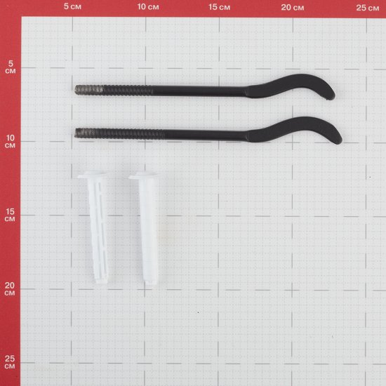 Кронштейн 7,2х170 мм для радиатора с дюбелями комплект черный (2 шт.) (RT06-01)