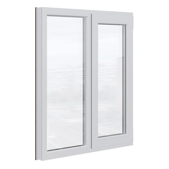 Пластиковое окно VEKA WHS Halo 60 1160х1000 мм 2 створки левая глухая правая поворотно-откидная двухкамерное дуб темный