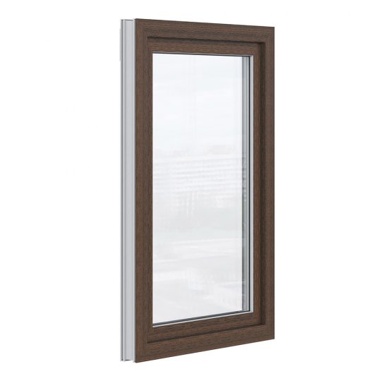 Пластиковое окно VEKA WHS Halo 60 1160х800 мм 1 створка правая поворотно-откидная однокамерное дуб темный