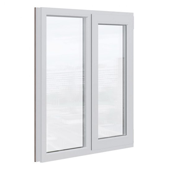 Пластиковое окно VEKA WHS Halo 60 1160х1200 мм 2 створки левая глухая правая поворотно-откидная двухкамерное дуб темный