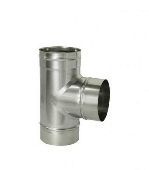 Тройник Дымок 90° х d115 мм без изоляции AISI 439
