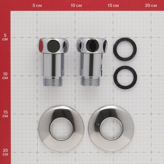 Соединитель прямой для полотенцесушителя 1 ВР(г) х 3/4 НР(ш) хром