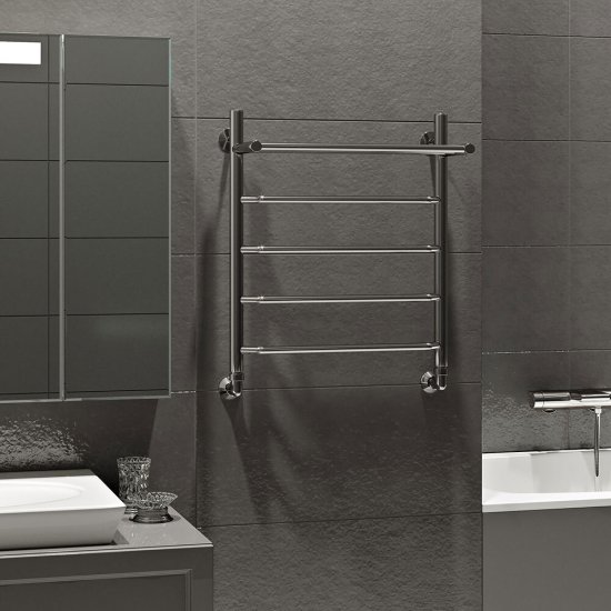 Полотенцесушитель водяной MyFrea MyParis 600х500 мм с полкой хром