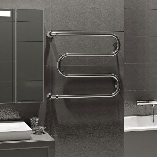 Полотенцесушитель водяной MyFrea М-1 600х600 мм м-образный хром