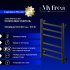 Полотенцесушитель электрический MyFrea MyVatican 600х400 мм 93 Вт с терморегулятором черный