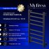 Полотенцесушитель электрический MyFrea MyVatican 800х400 мм 124 Вт с терморегулятором черный