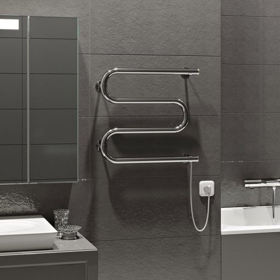 Полотенцесушитель электрический MyFrea ЭК М 500х500 мм 60 Вт хром