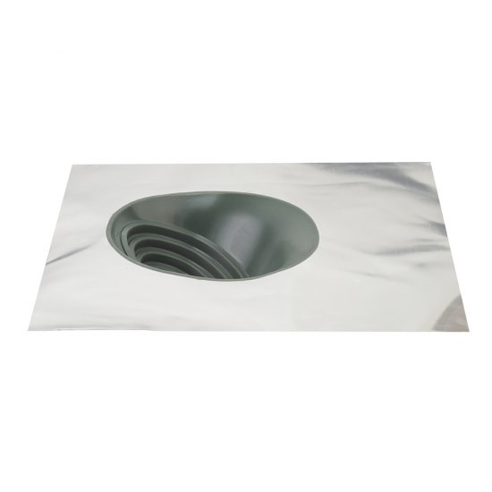 Проходка кровельная КМ 505х505 мм для дымоходов d75-200 мм зеленый силикон