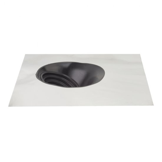 Проходка кровельная КМ 505х505 мм для дымоходов d75-200 мм черный силикон