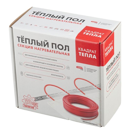Теплый пол кабельный СТН Квадрат тепла КС-250-14 1,25-1,67 кв.м 250 Вт 14 м