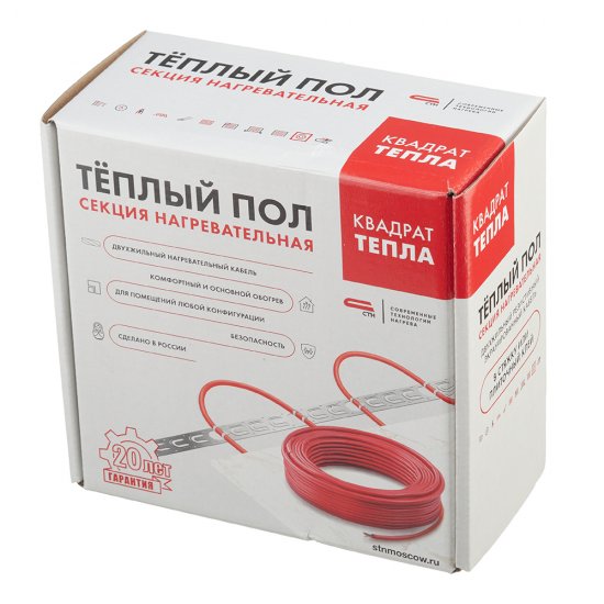 Теплый пол кабельный СТН Квадрат тепла КС-600-32,5 3-4 кв.м 600 Вт 32,5 м
