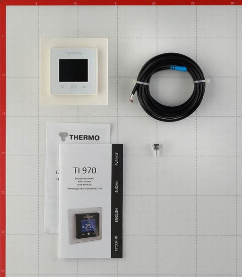 Терморегулятор программируемый для теплого пола Thermoreg TI 970 White белый