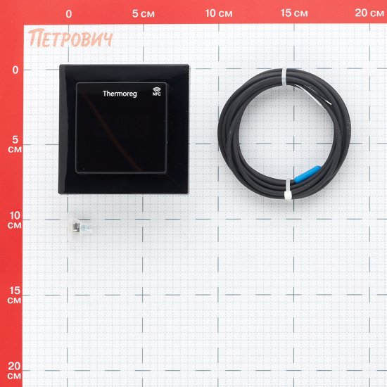 Терморегулятор электронный сенсорный для теплого пола Thermoreg TI-700 NFC черный с поддержкой NFC