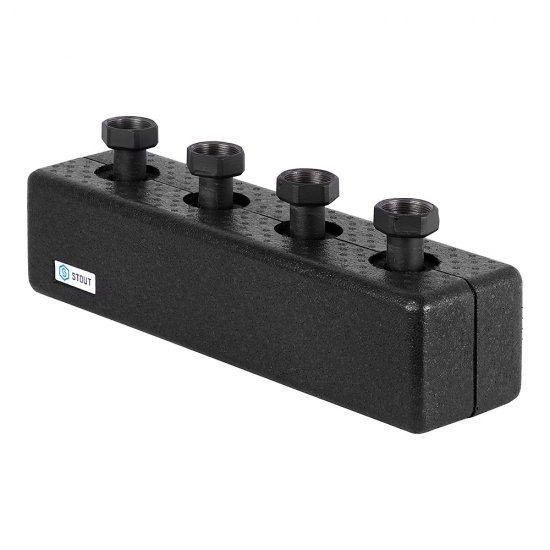 Коллектор распределительный Stout с 2(3) отопительными контурами в теплоизоляции (SDG-0017-004023)