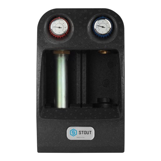 Насосная группа Stout 1 ВР(г) х 1 1/2 НР(ш) с термостатическим смесительным клапаном без насоса (SDG-0002-002501)