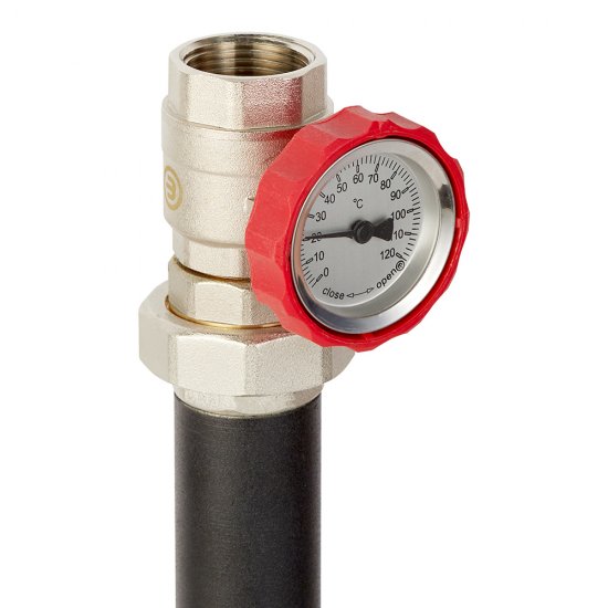 Насосная группа Rommer 1 ВР(г) х 1 1/4 НР(ш) с трехходовым приводным смесителем без насоса (RDG-0003-012501)