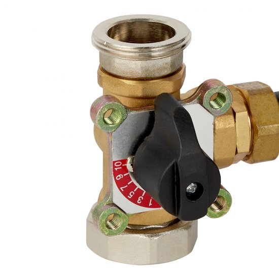 Насосная группа Rommer 1 ВР(г) х 1 1/4 НР(ш) с трехходовым приводным смесителем без насоса (RDG-0003-012501)