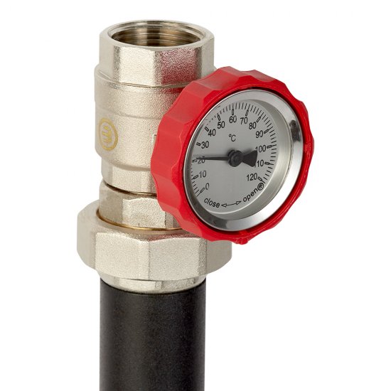 Насосная группа Rommer 1 ВР(г) х 1 1/4 НР(ш) с термостатическим смесительным клапаном без насоса (RDG-0002-012503)