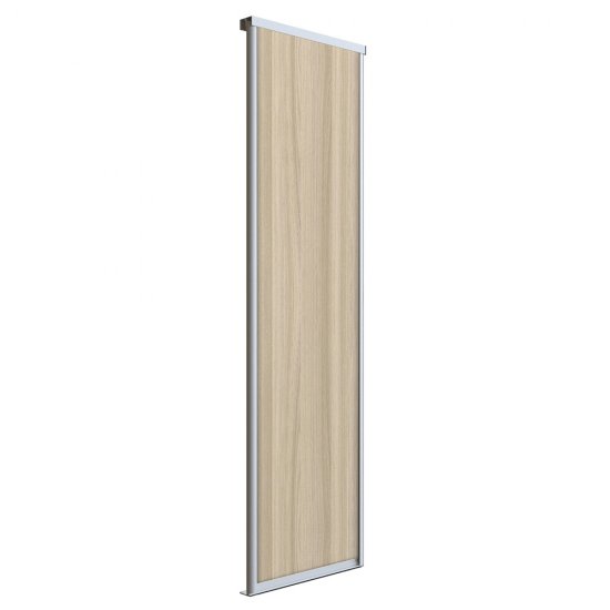 Дверь-купе 583x2252 мм ясень шимо светлый/серебро Elegant