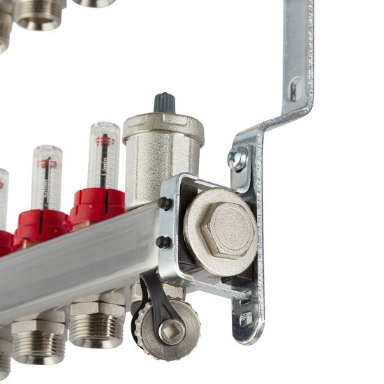 Коллекторная группа с расходомерами Tiemme 1 ВР(г) х 10 выходов 3/4 НР(ш) ЕК х 1 ВР(г)