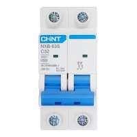 Автоматический выключатель модульный Chint NXB-63S 2P 32А тип C 4,5 кА 400 В (296791 Chint)