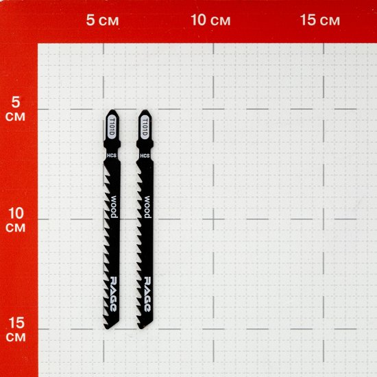 Пилки для лобзика Rage by Vira T101D (552028) по дереву L75 мм быстрый рез (2 шт.)