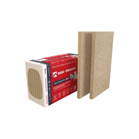 Шумоизоляция Роквул Акустик Баттс Про 50х600х1000 мм 4.8 кв.м