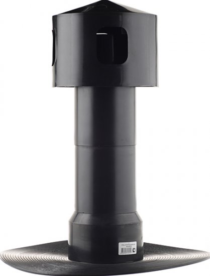 Аэратор точечный Поливент Премиум Ultra-110 d110 мм для плоской кровли черный