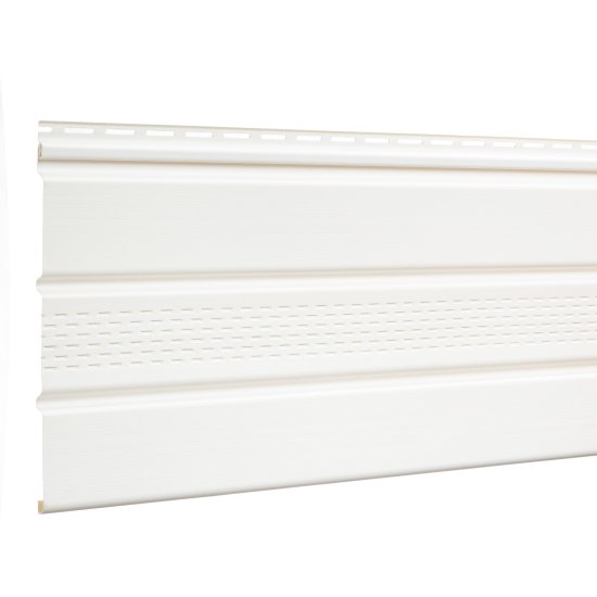 Софит ПВХ перфорированный Docke Standard пломбир 3000х305 мм