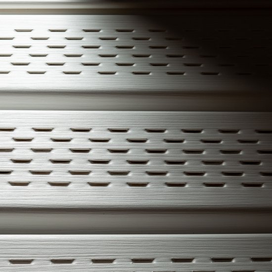 Софит ПВХ перфорированный Docke Standard пломбир 3000х305 мм